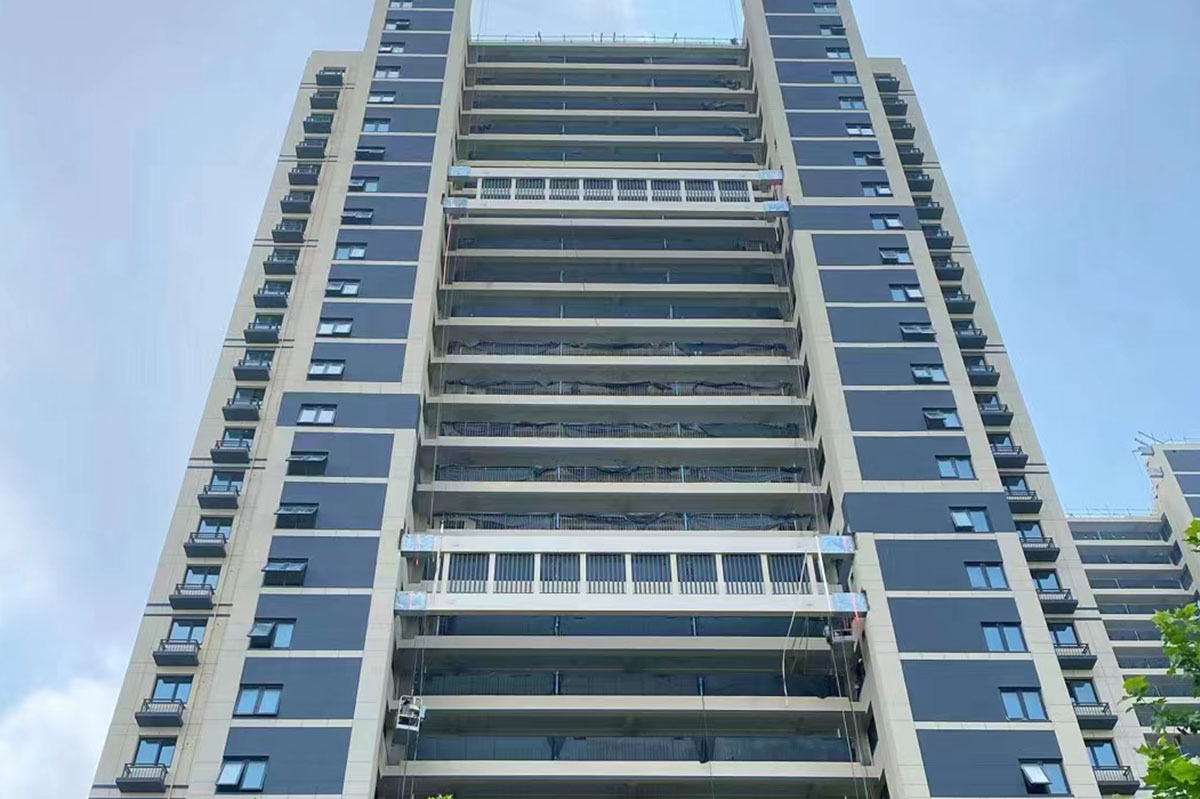 Projeto de corredor de estrutura de aço Qingdao Goldenland Blue Bay